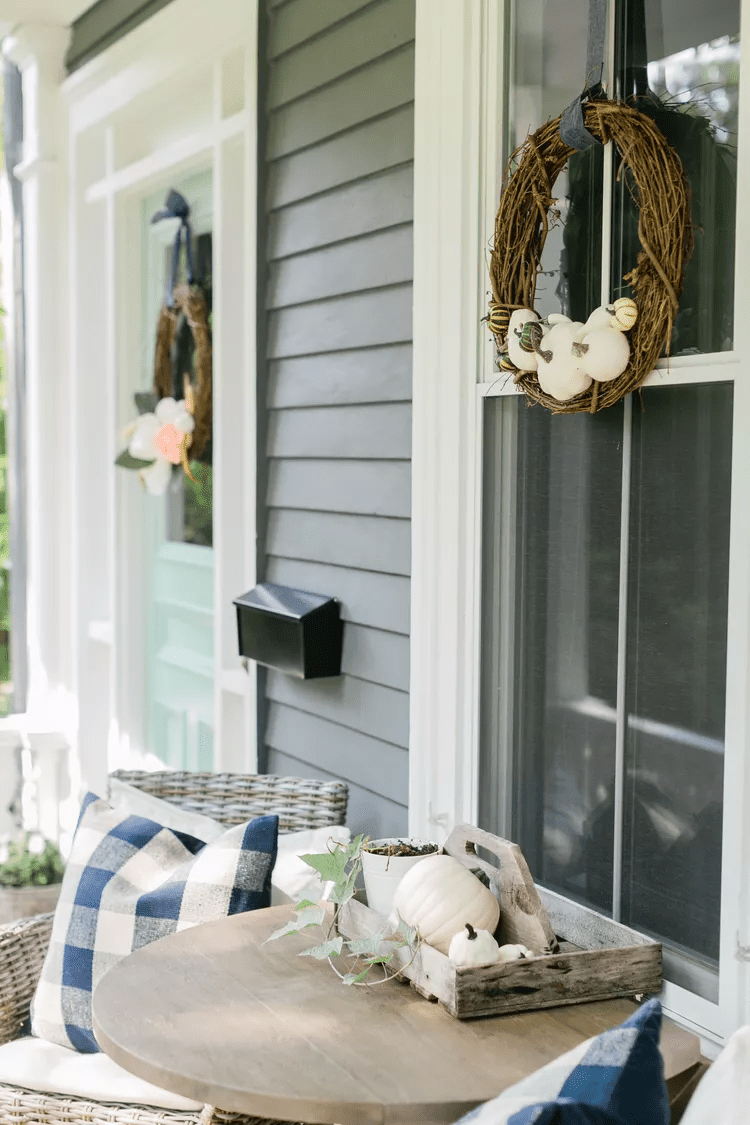 ideias de decoração de portas de outono para janelas