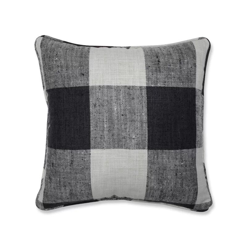 August Grove Burkhead Plaid Polyester Throw Pillow