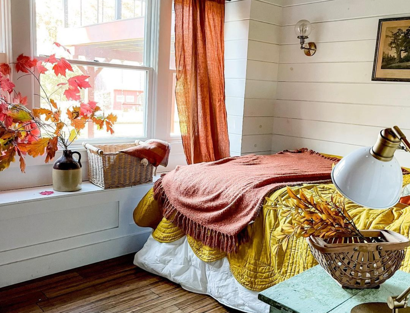 ideas acogedoras para dormitorios de otoño