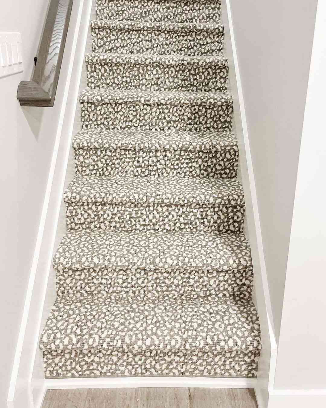 leopard print stair carpeting