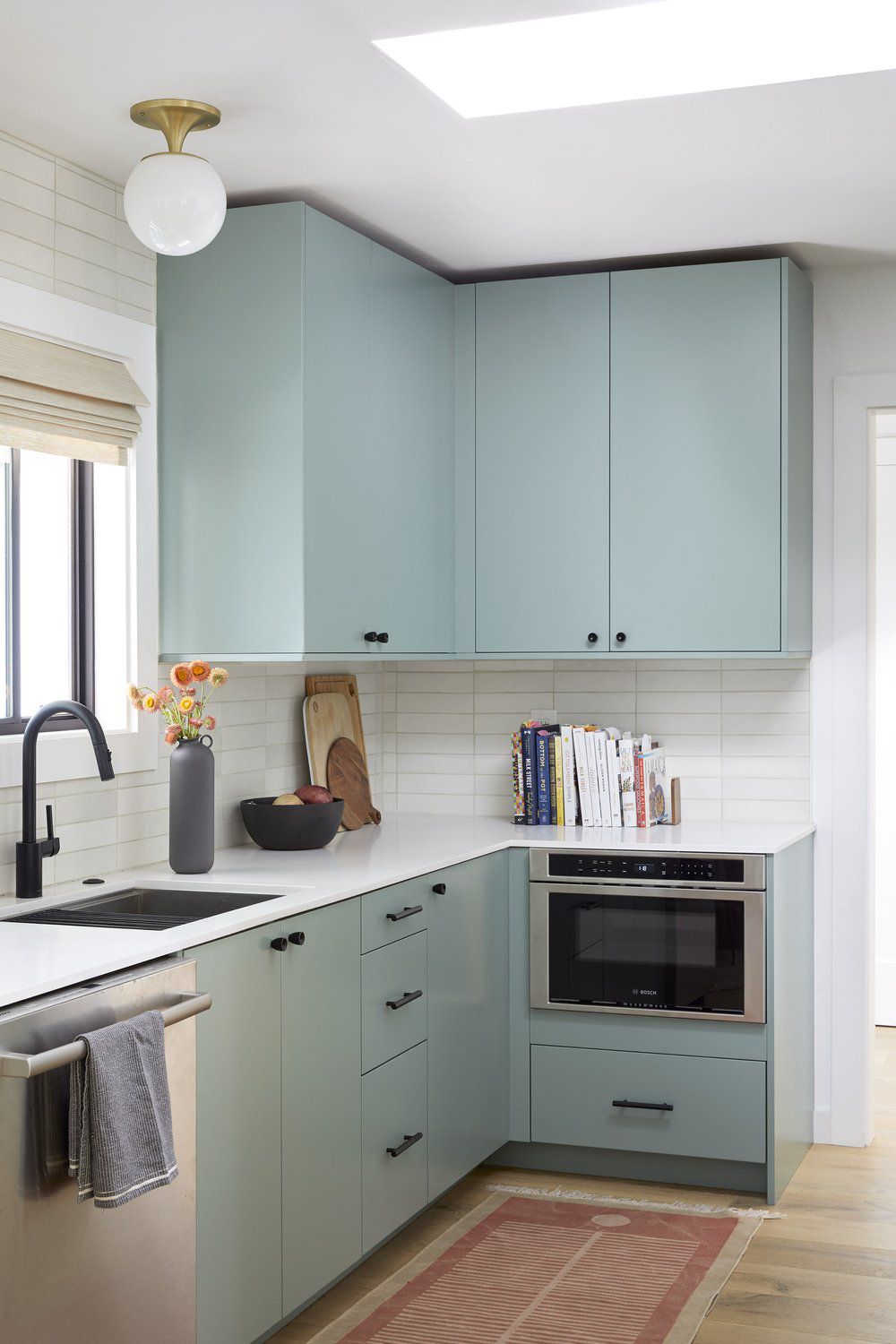 robin's egg blue kitchen cabinets