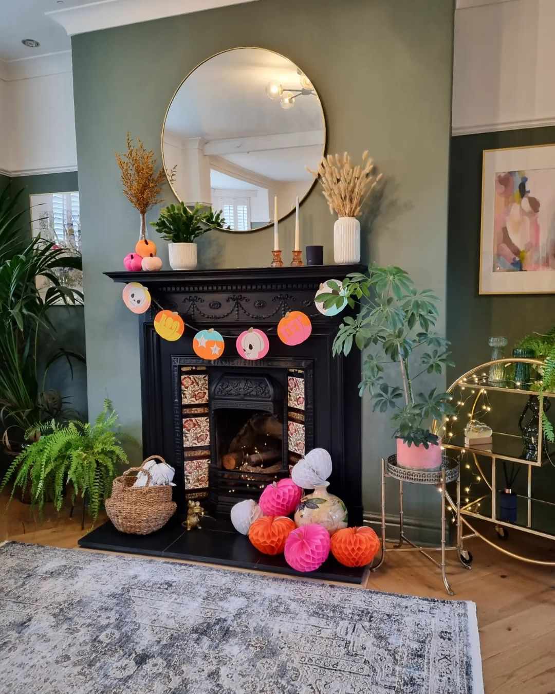 halloween mantel ideas banner