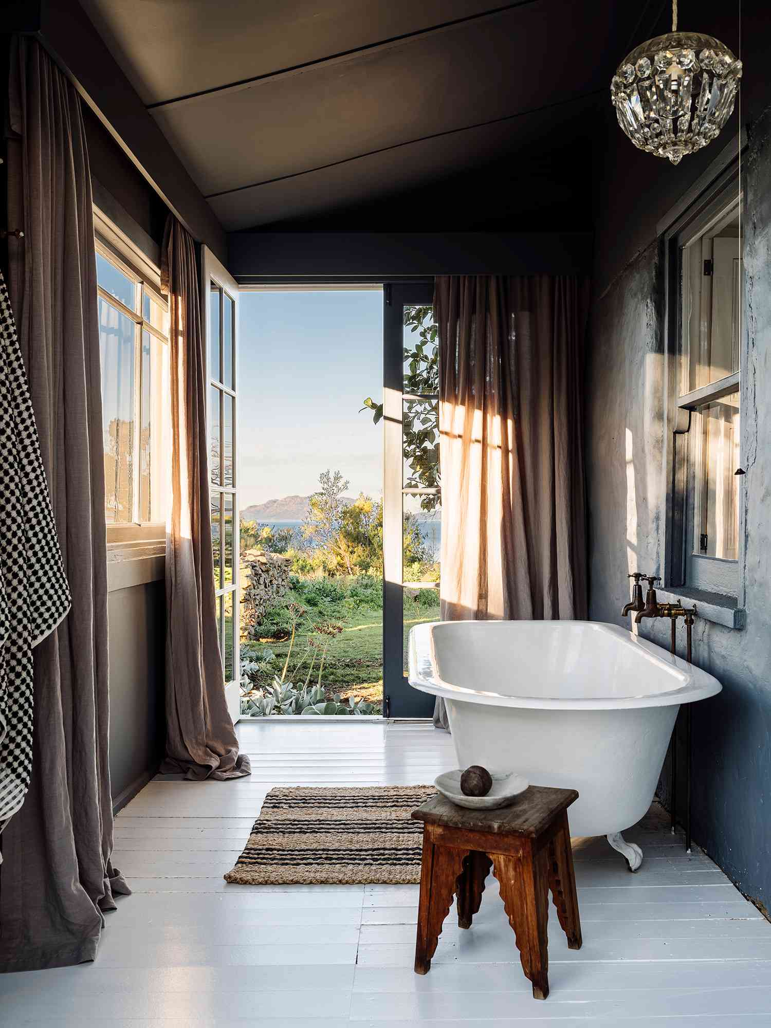 Bath Tub on Enclosed Side Porch