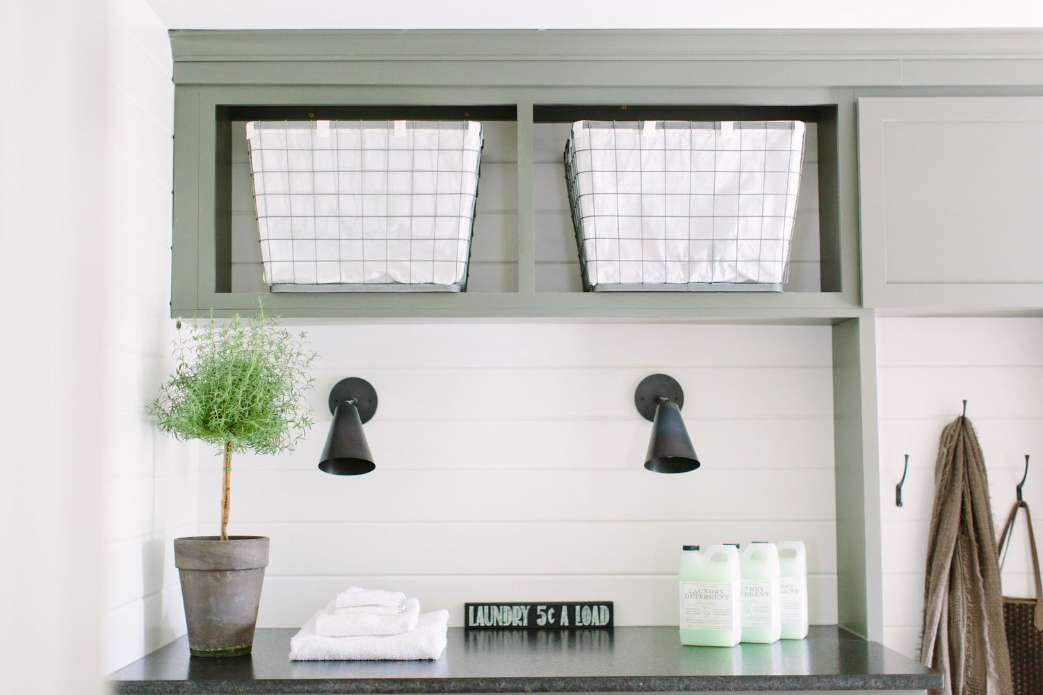 small mudroom laundry room combo