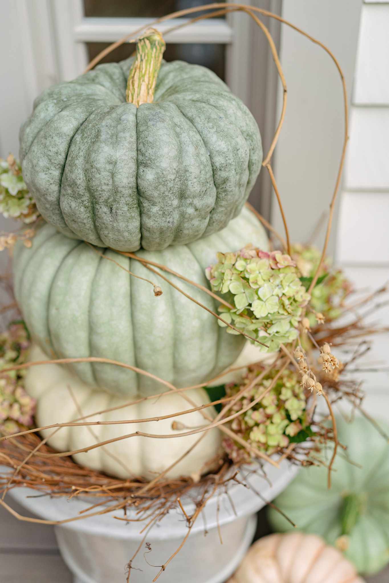 A DIY fall pumpkin planter