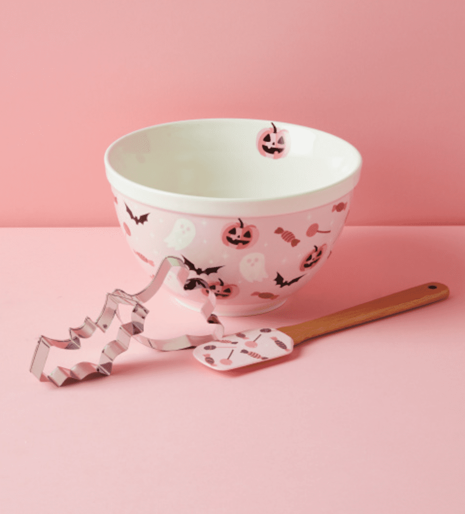 pink mixing bowl