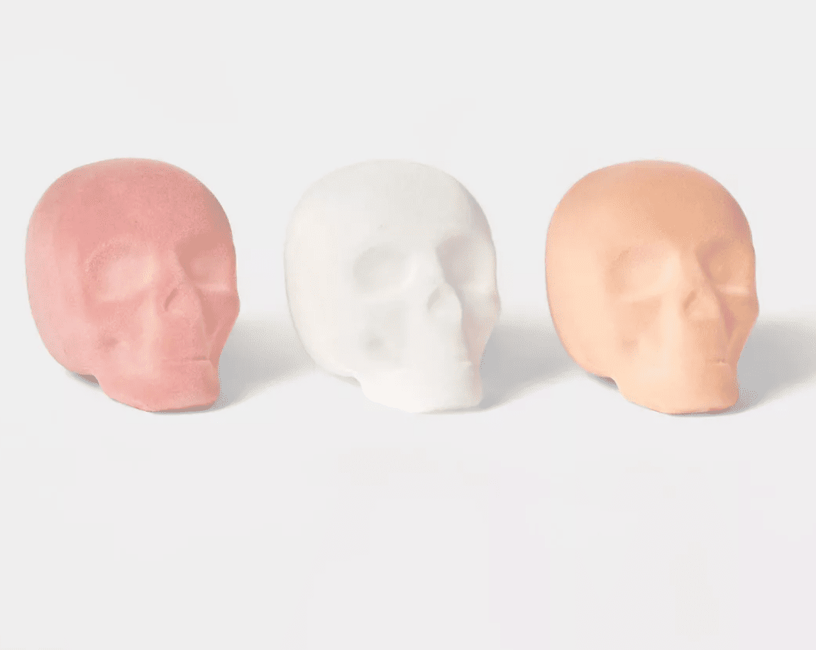 pink Halloween skulls