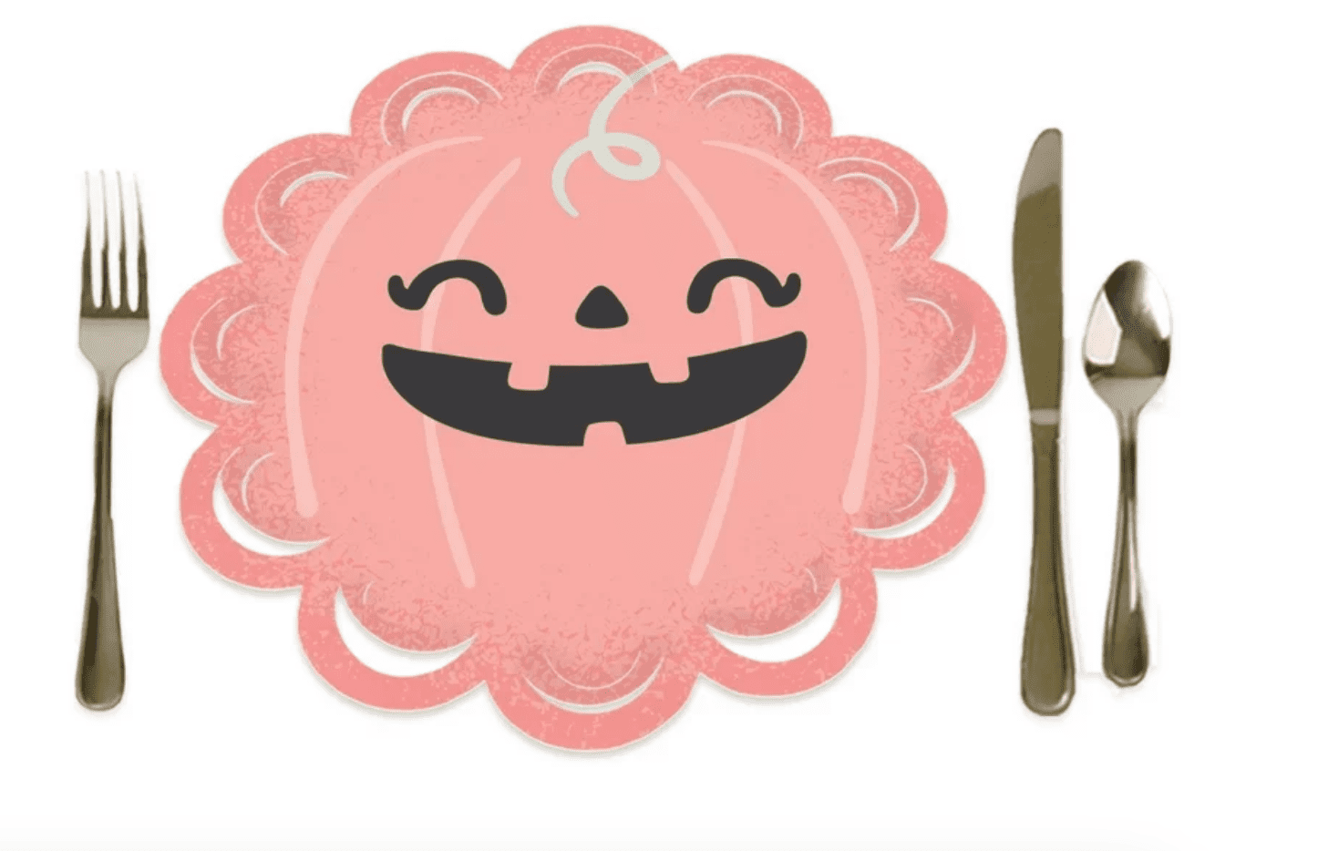 pink Halloween paper chargers