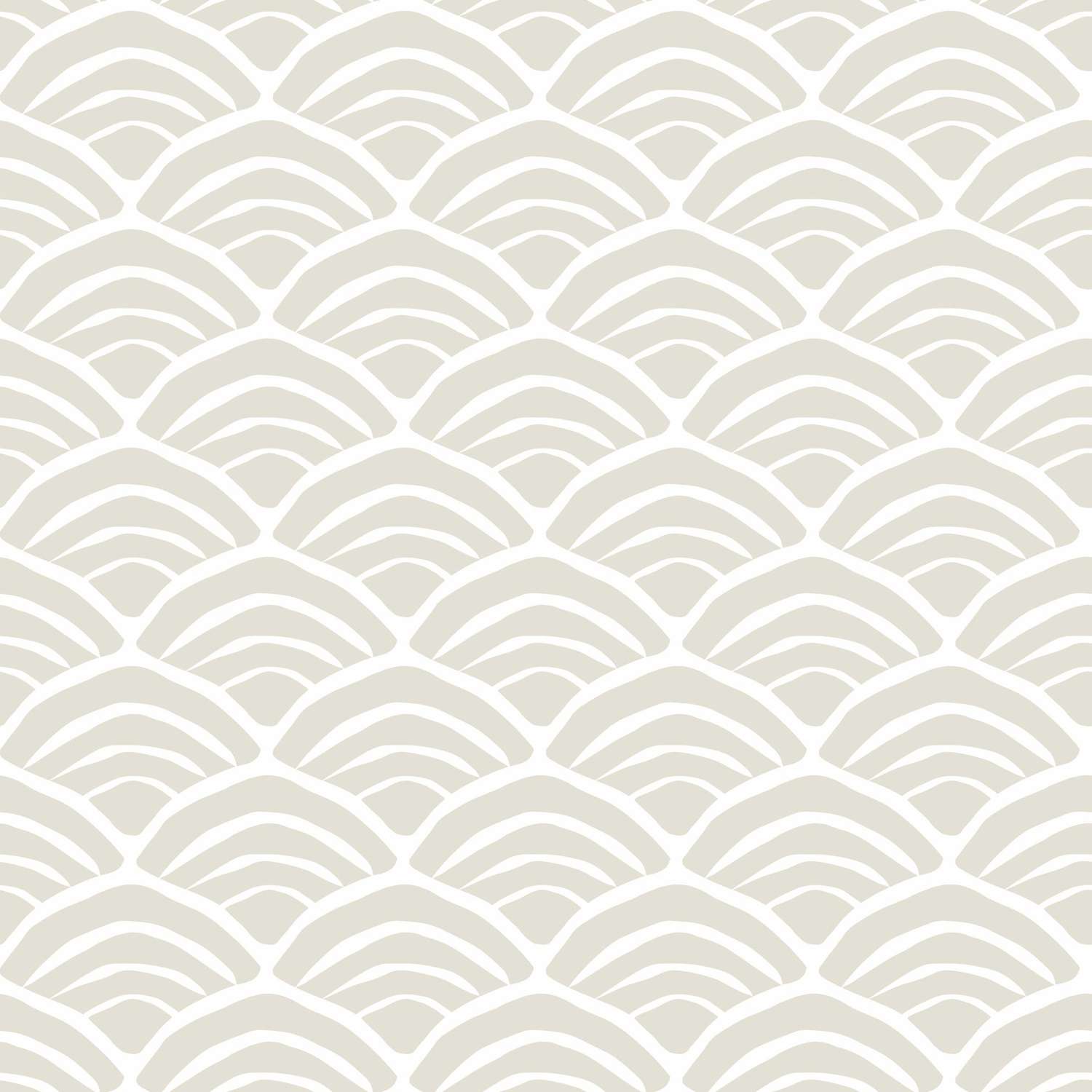 Scalloped peel and stick wallpaper.