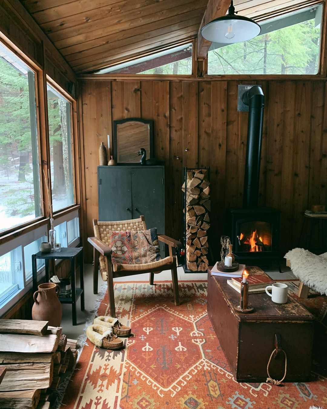 Cabaña de inspiración escandinava en New Hampshire