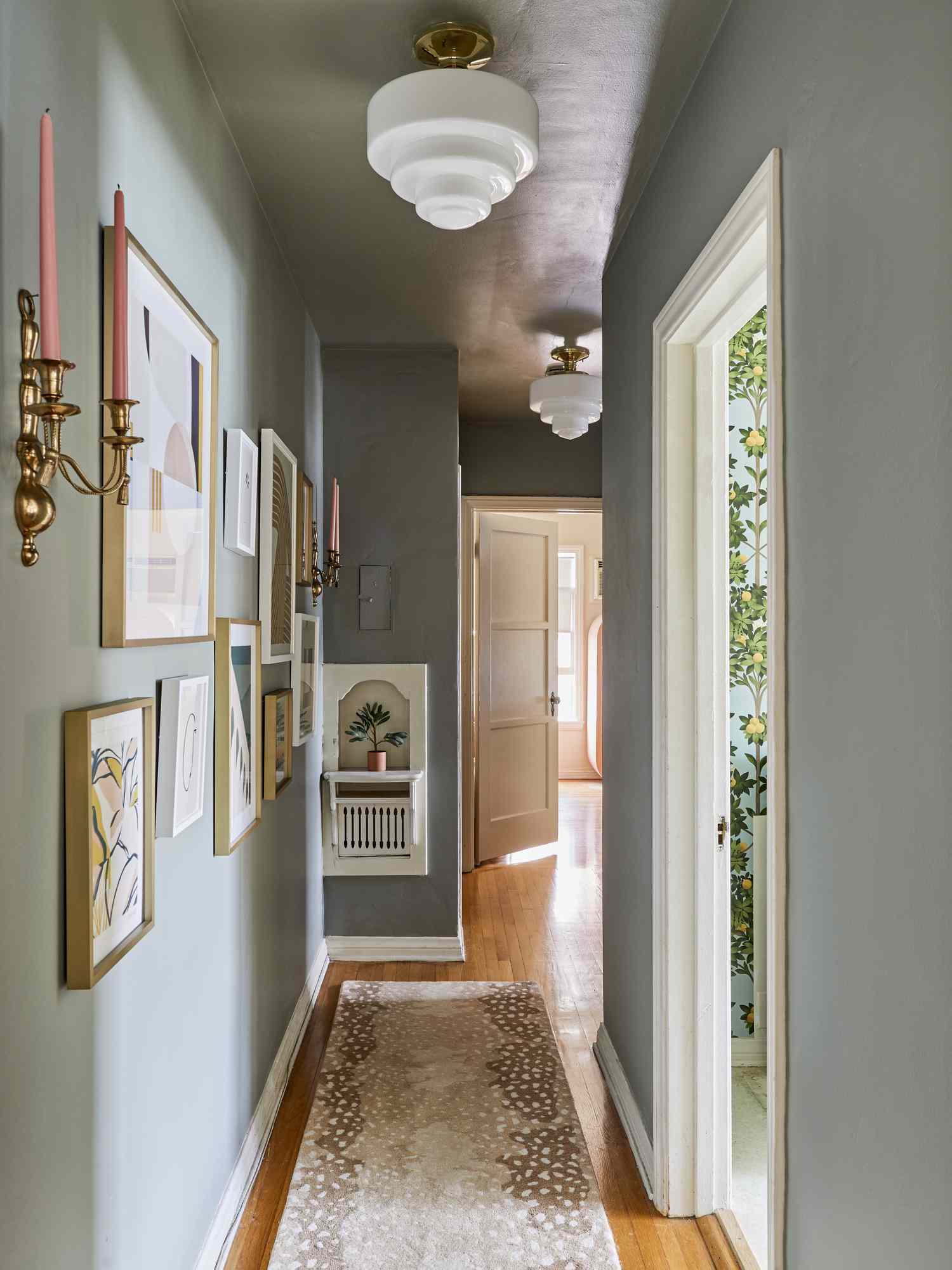 A painted hallway