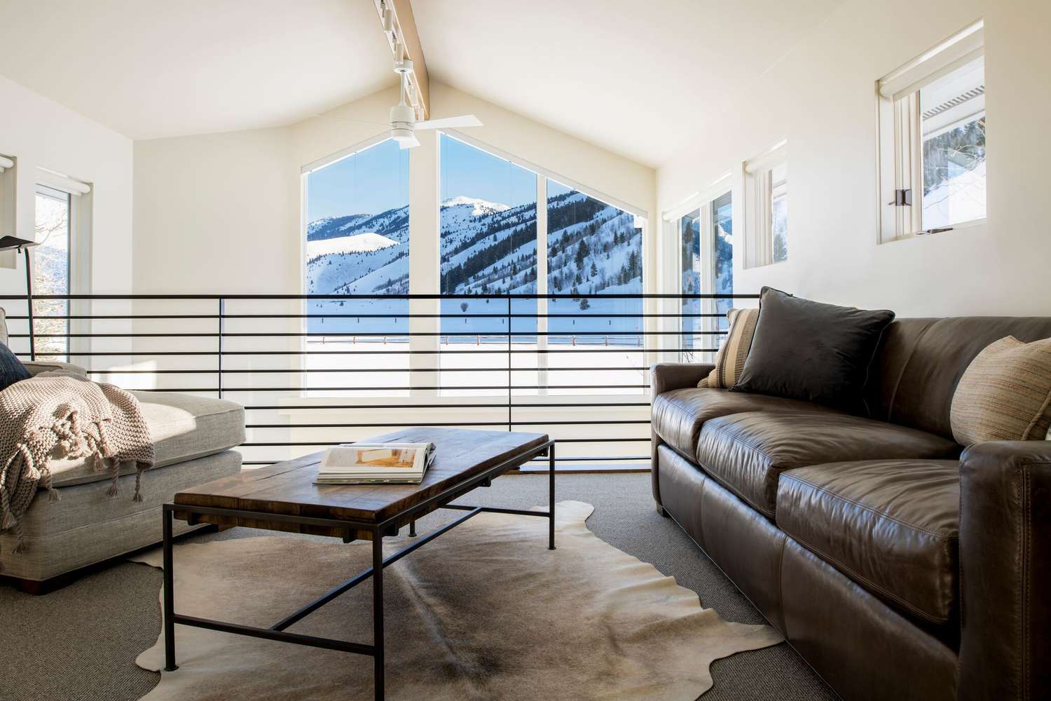 Latham Interiors picture windows framing mountains