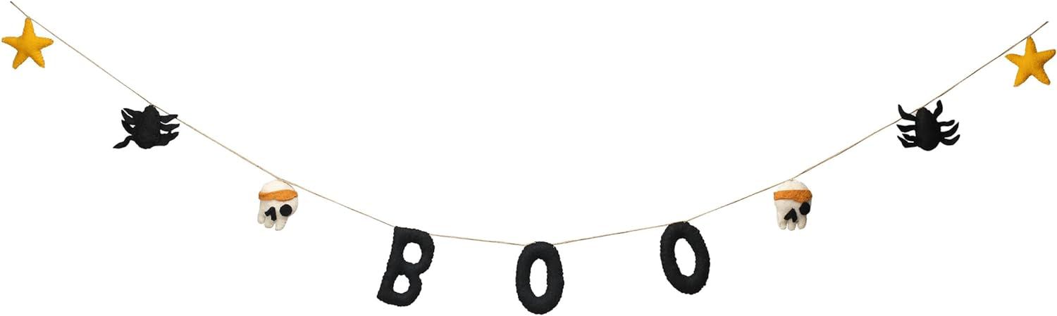 Halloween felt boo garland