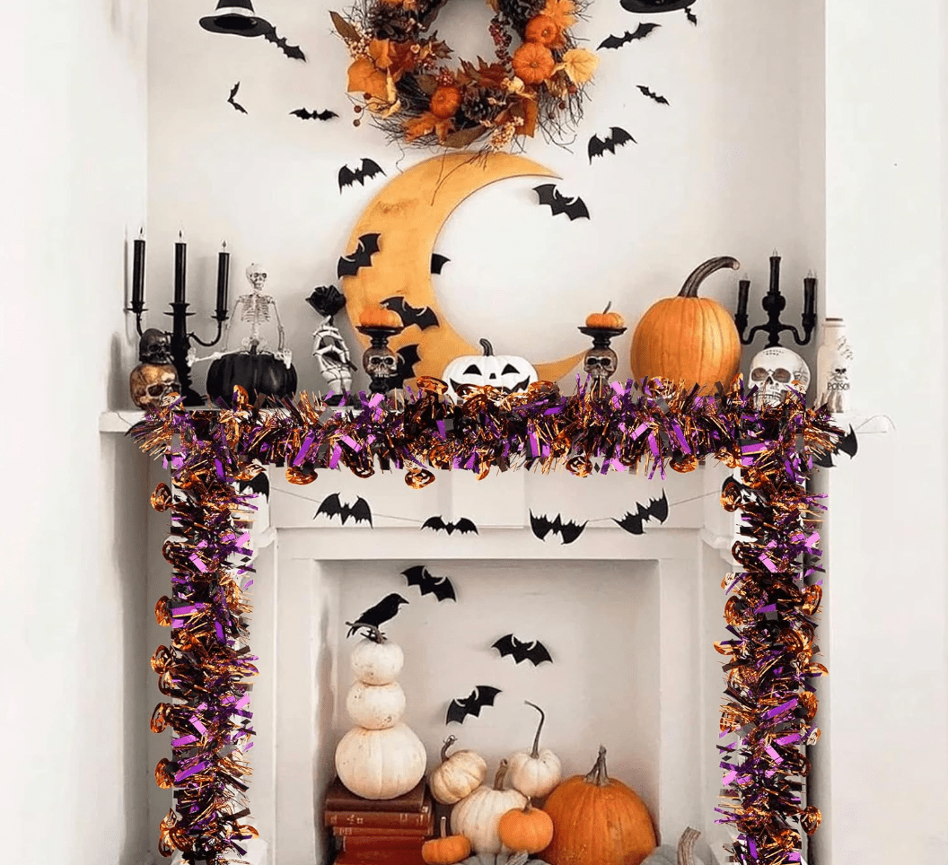 tinsel Halloween garland