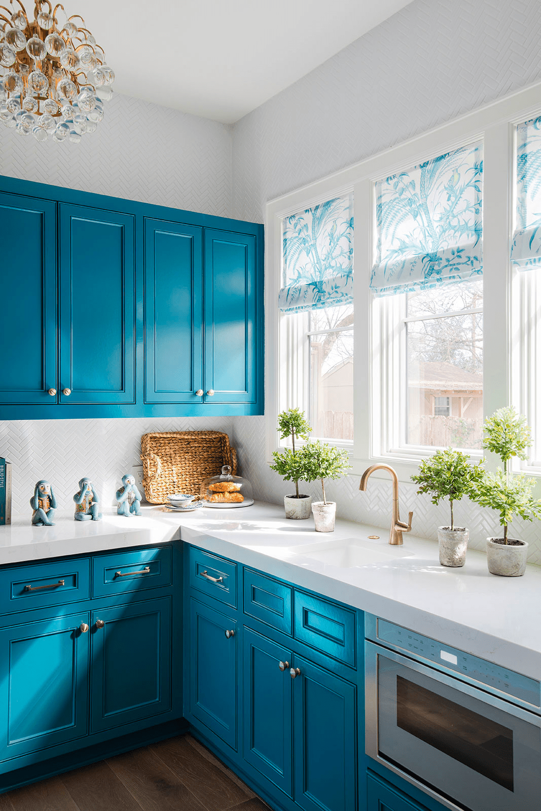 blau-grüne Küche 