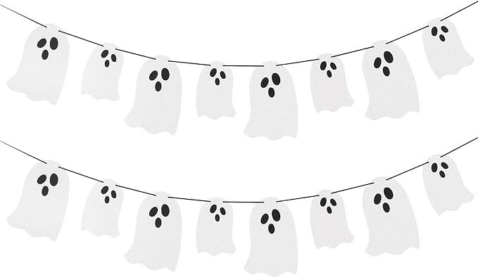 cute glitter ghost banner