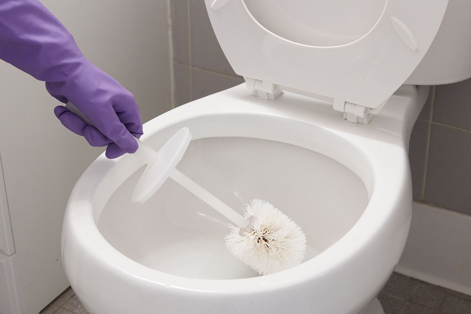 cleaning hard water stains out of the toilet