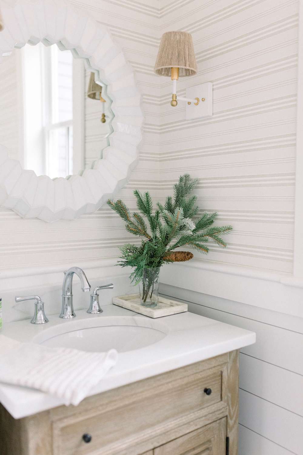 christmas bathroom decor faux greens