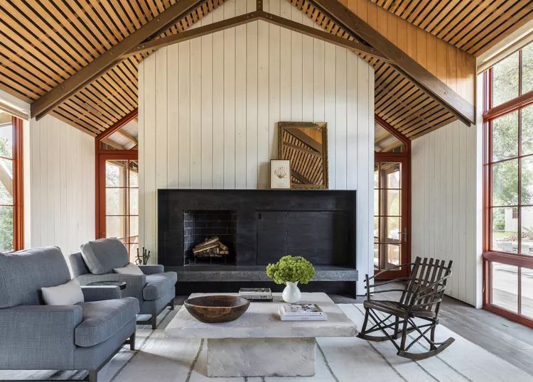 shiplap fireplace wall