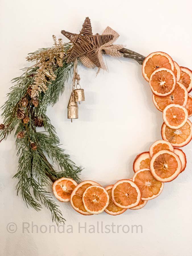 getrockneter Orangenscheiben-Weihnachtskranz