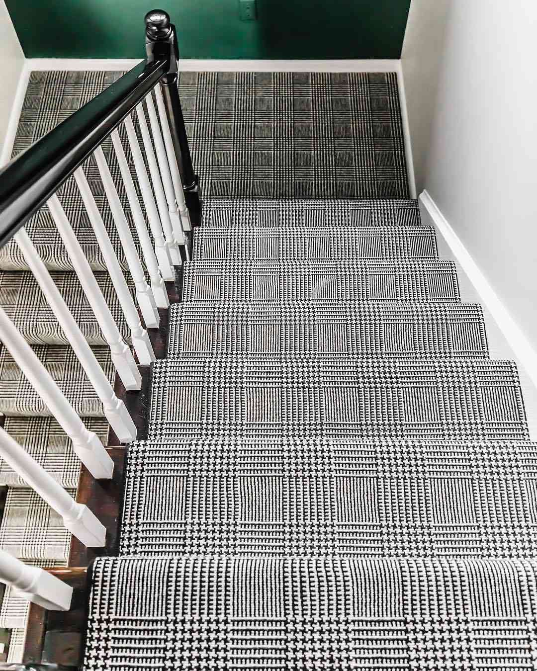 black and white plaid carpeting