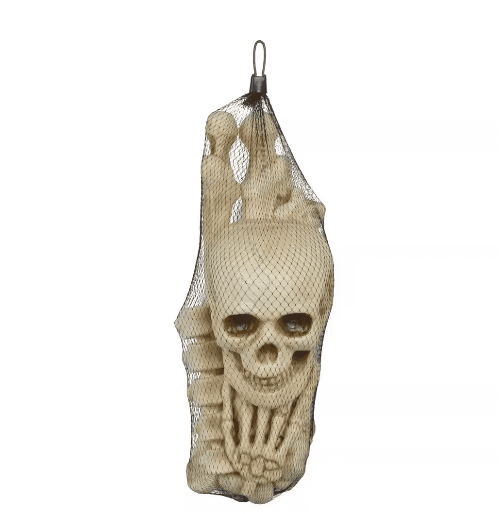 12-piece bag of faux skeleton bones.