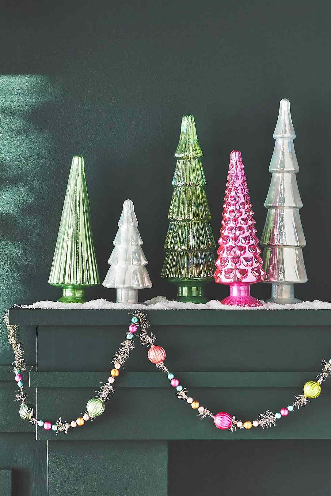 Glass tree holiday decorations