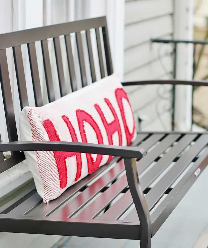 christmas balcony throw pillow