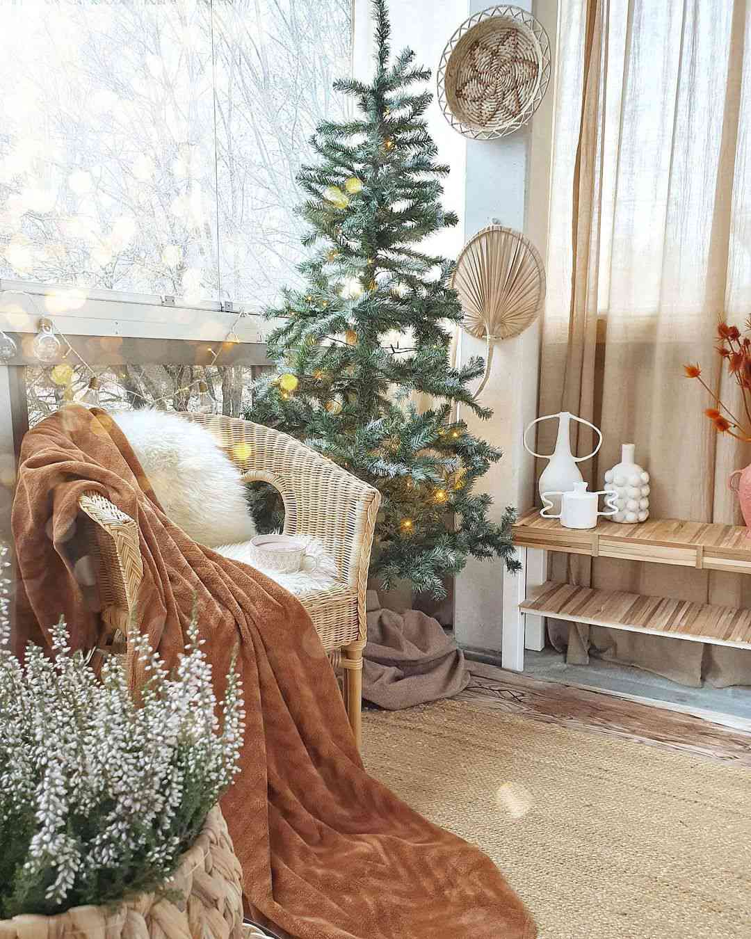 scandi boho christmas balcony ideas