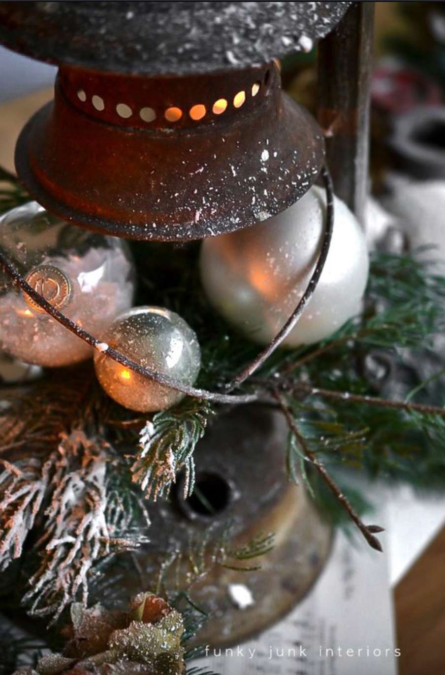 dekorieren von upcycelten weihnachtslaternen