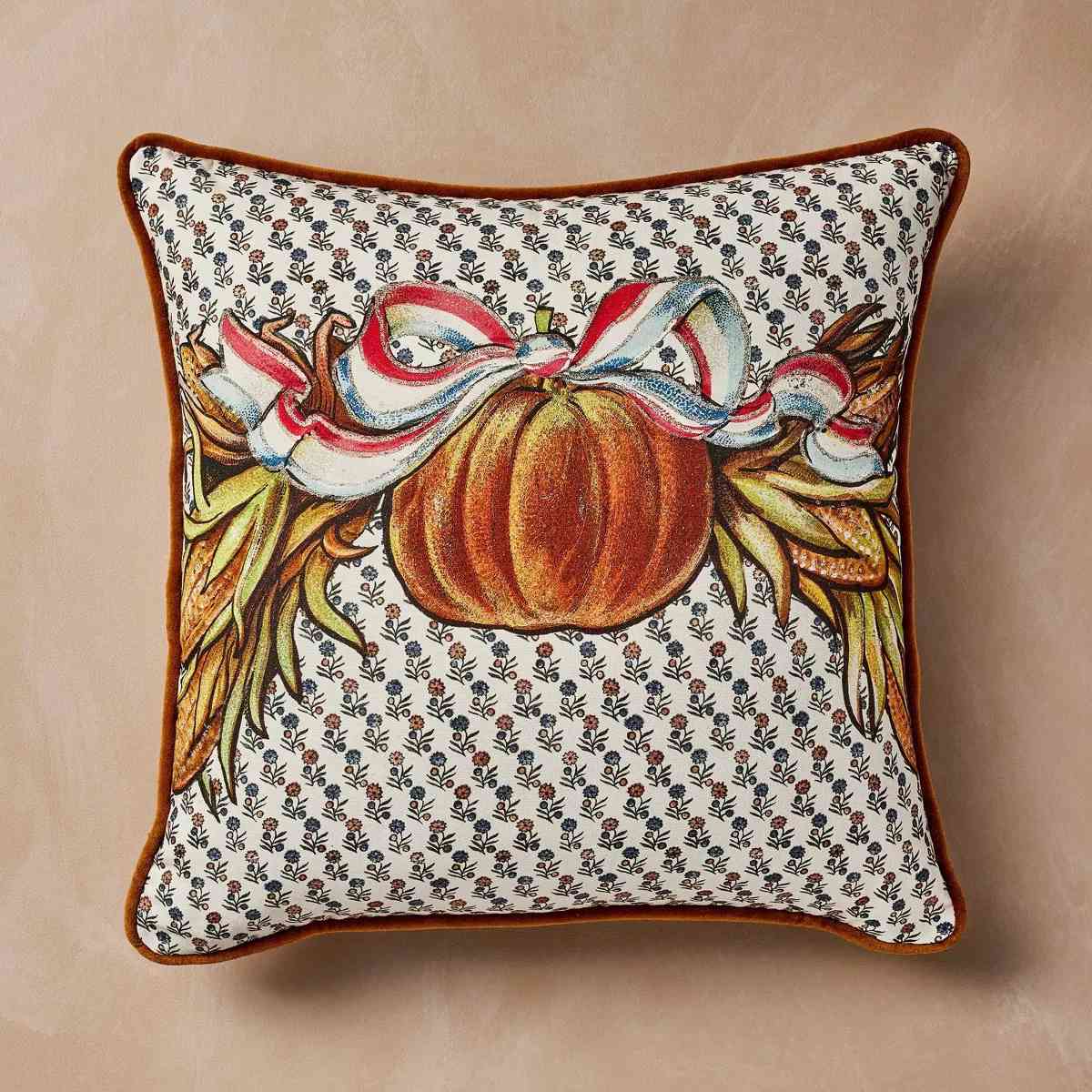 square pumpkin pillow