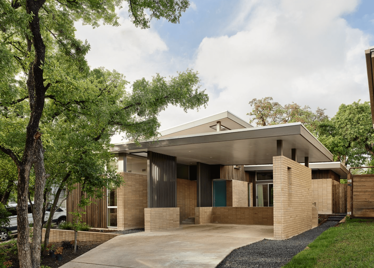 carport as entry point