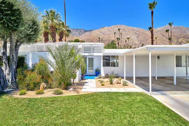 mid-century modern style carport