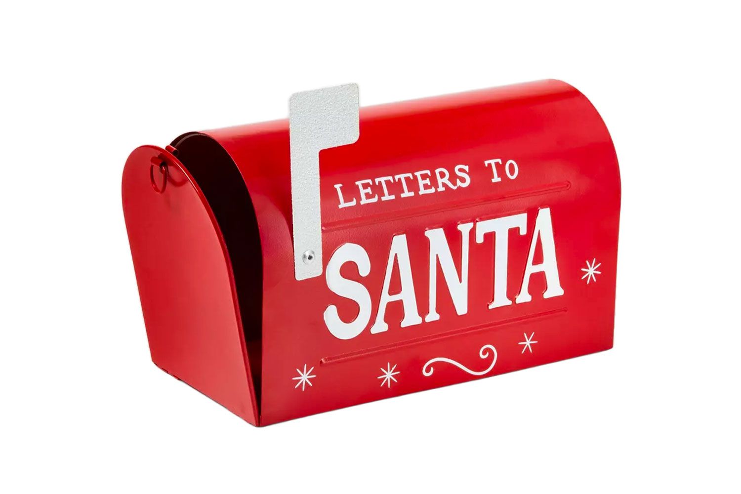 Wondershop Letters to Santa' Metal Mailbox Decorative Christmas Figurine Red