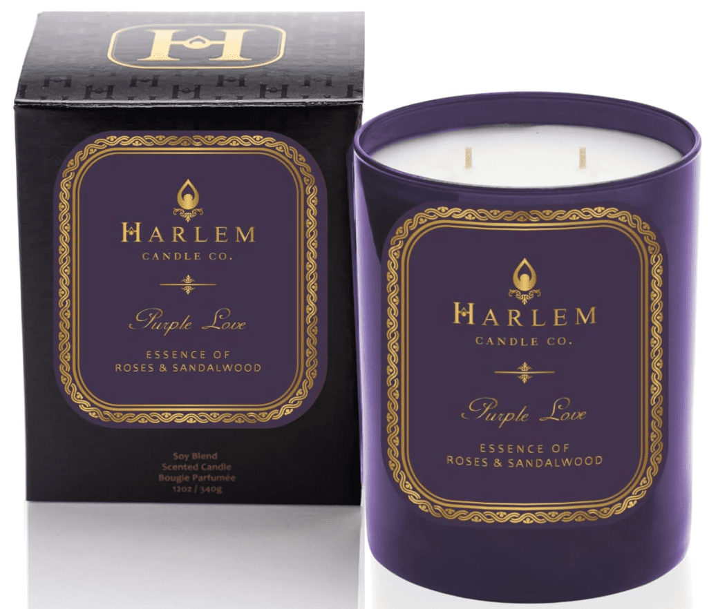 Harlem Candle Co. purple love candle