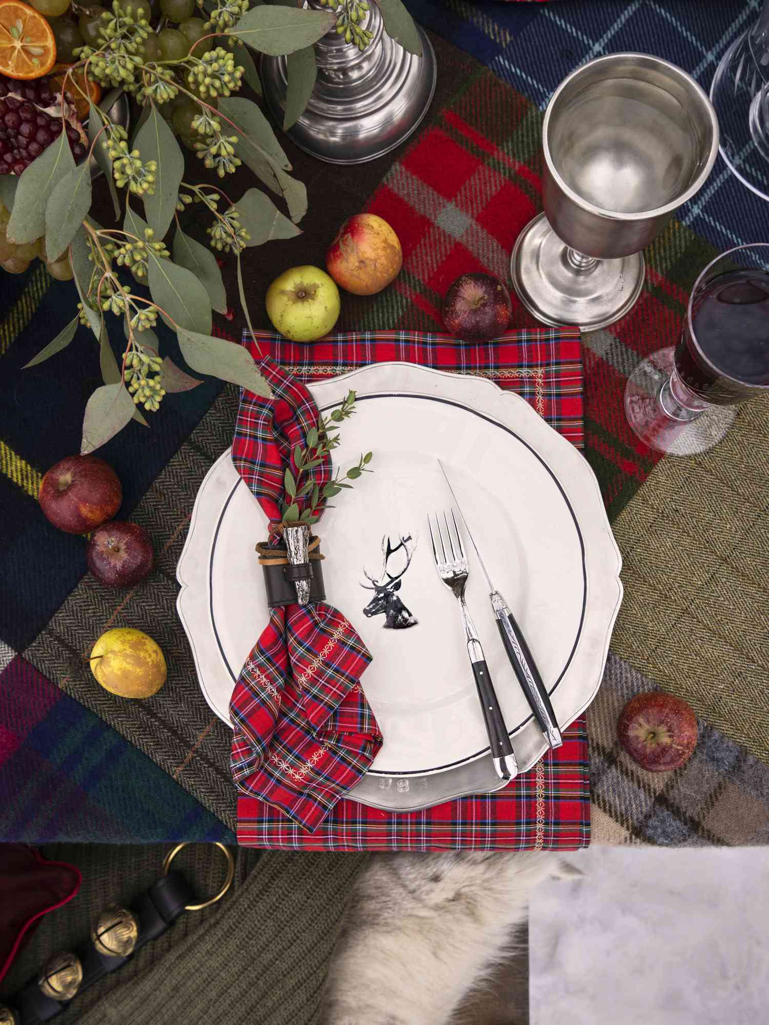 Tartan Christmas tablescape