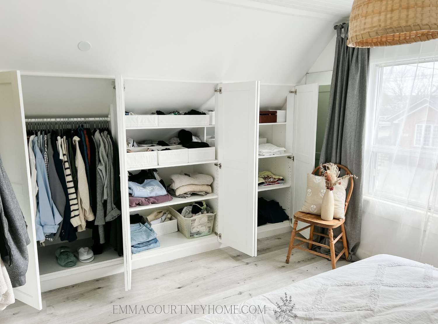 sloped ceiling closet hack