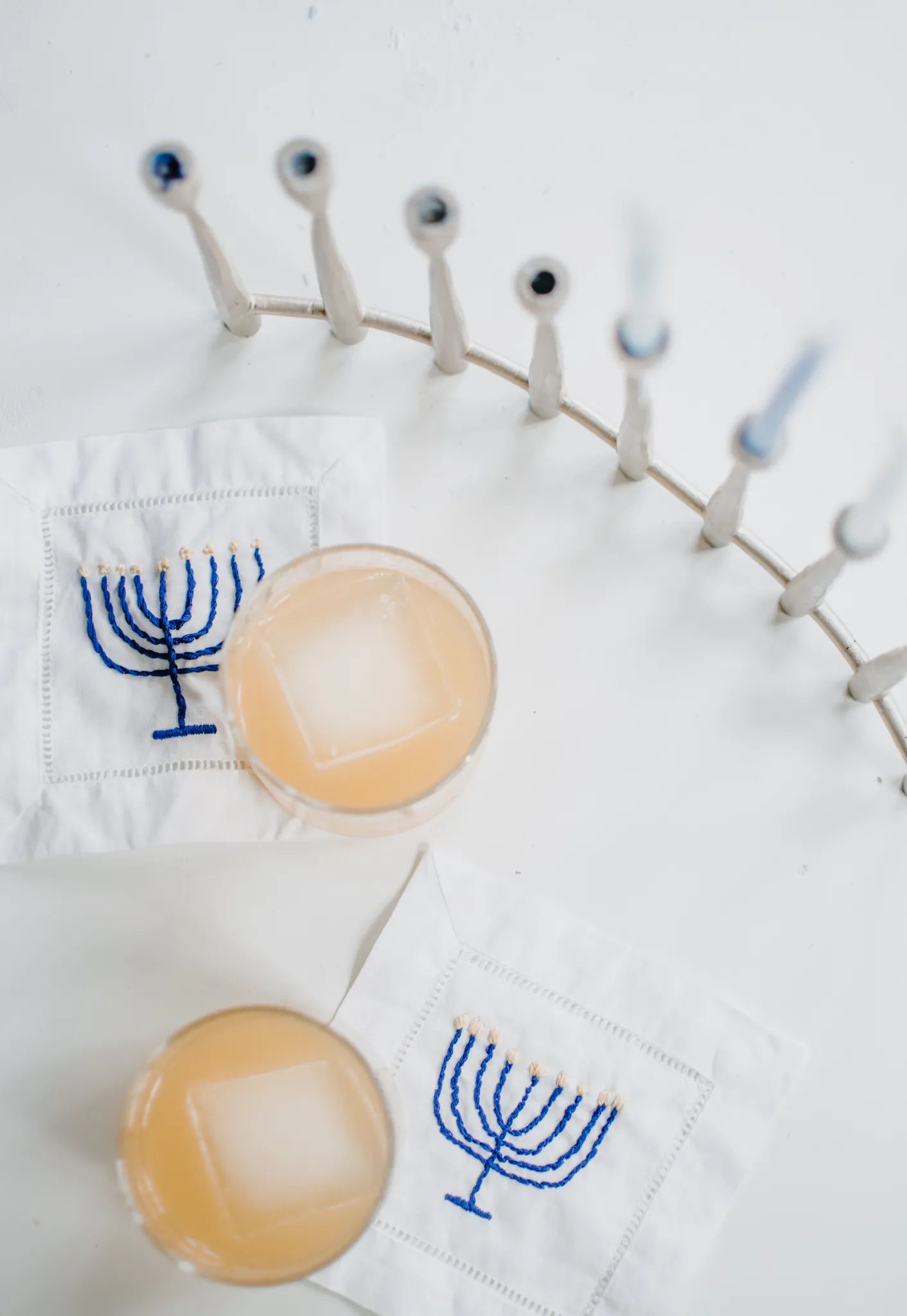 Guardanapos de coquetel de Hanukkah e coquetéis à prova de zero