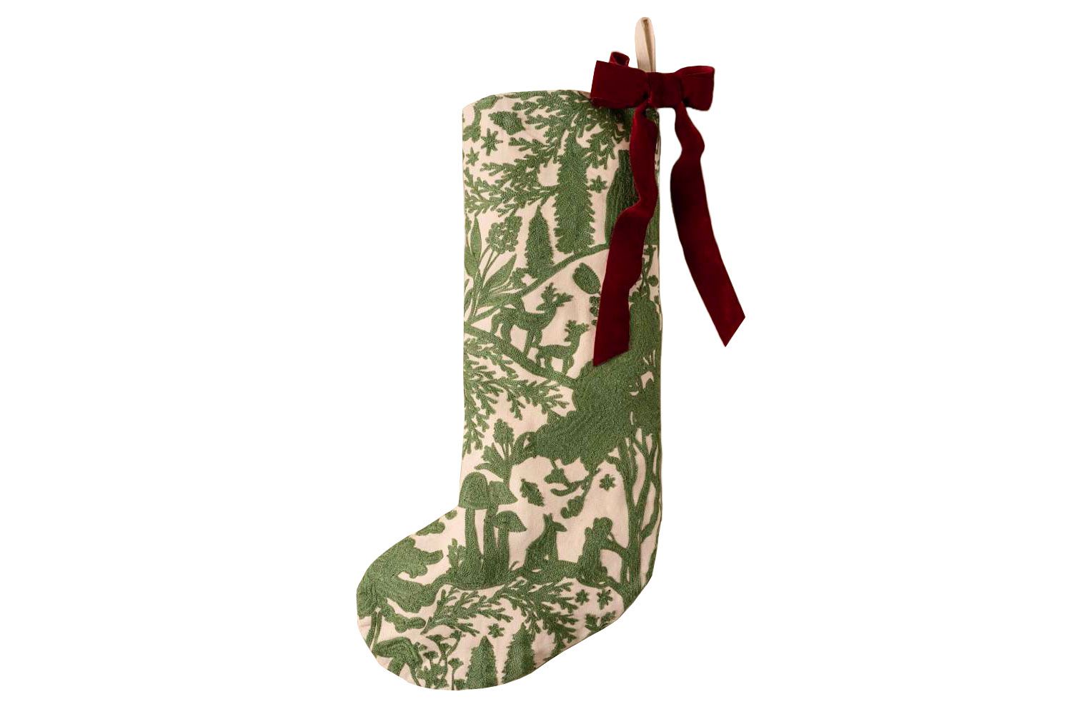 Folklore Embroidered Stocking
