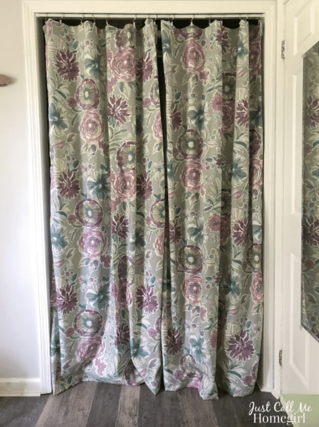 floral closet curtains