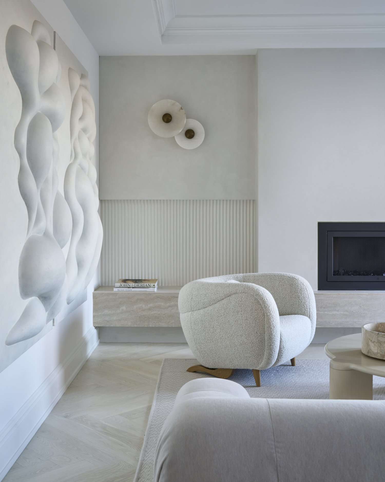 minimalist linear fireplace ideas