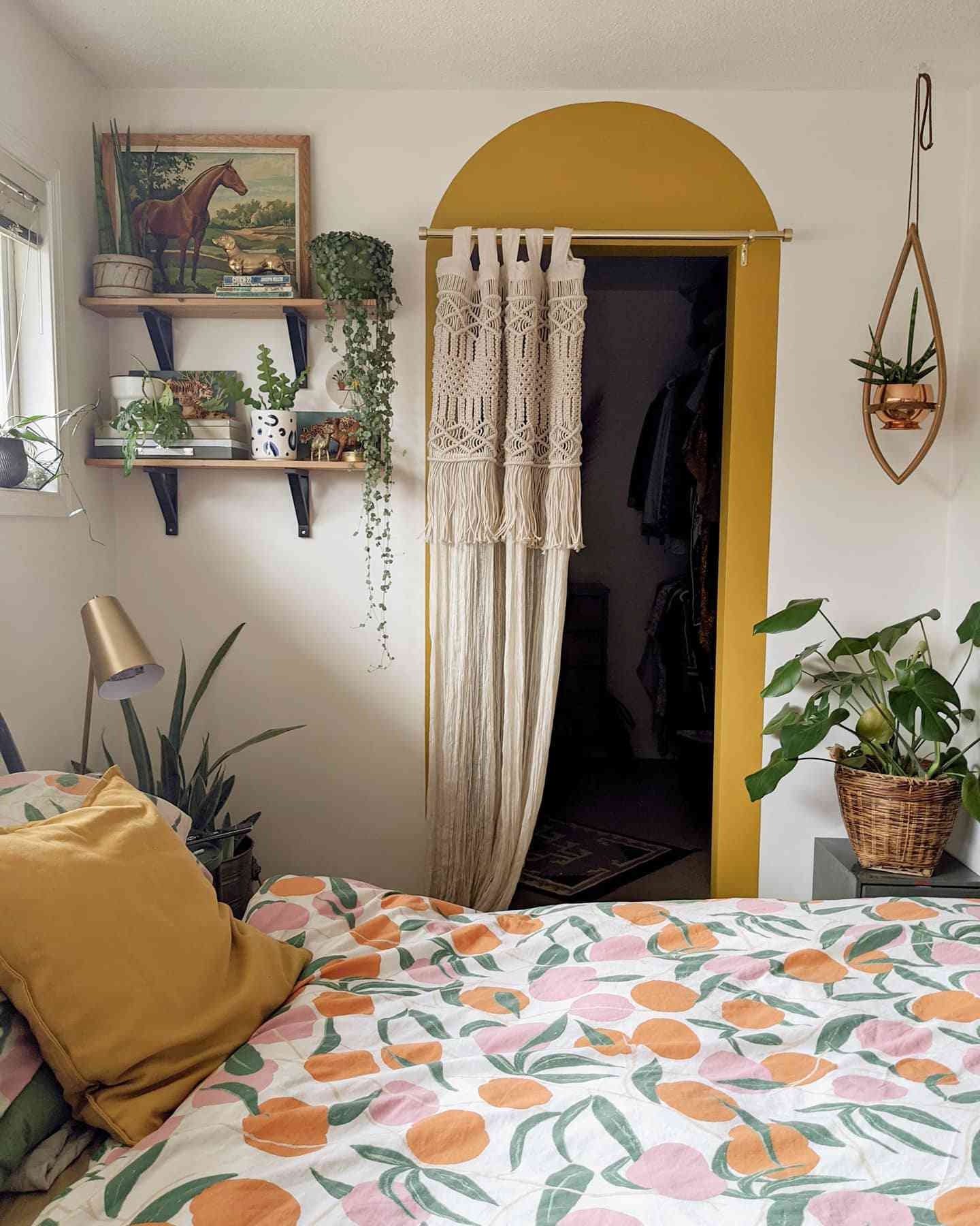 cortina armario macramé