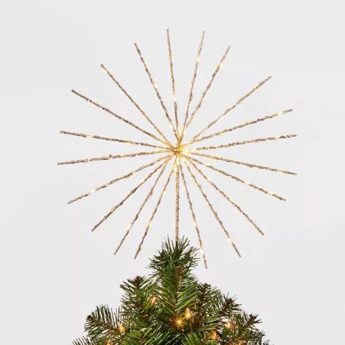Star-shaped Christmas tree topper.