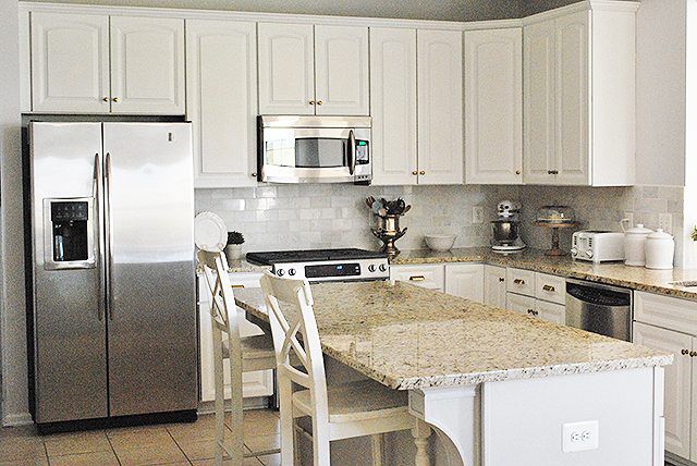 multicolored tile and granite