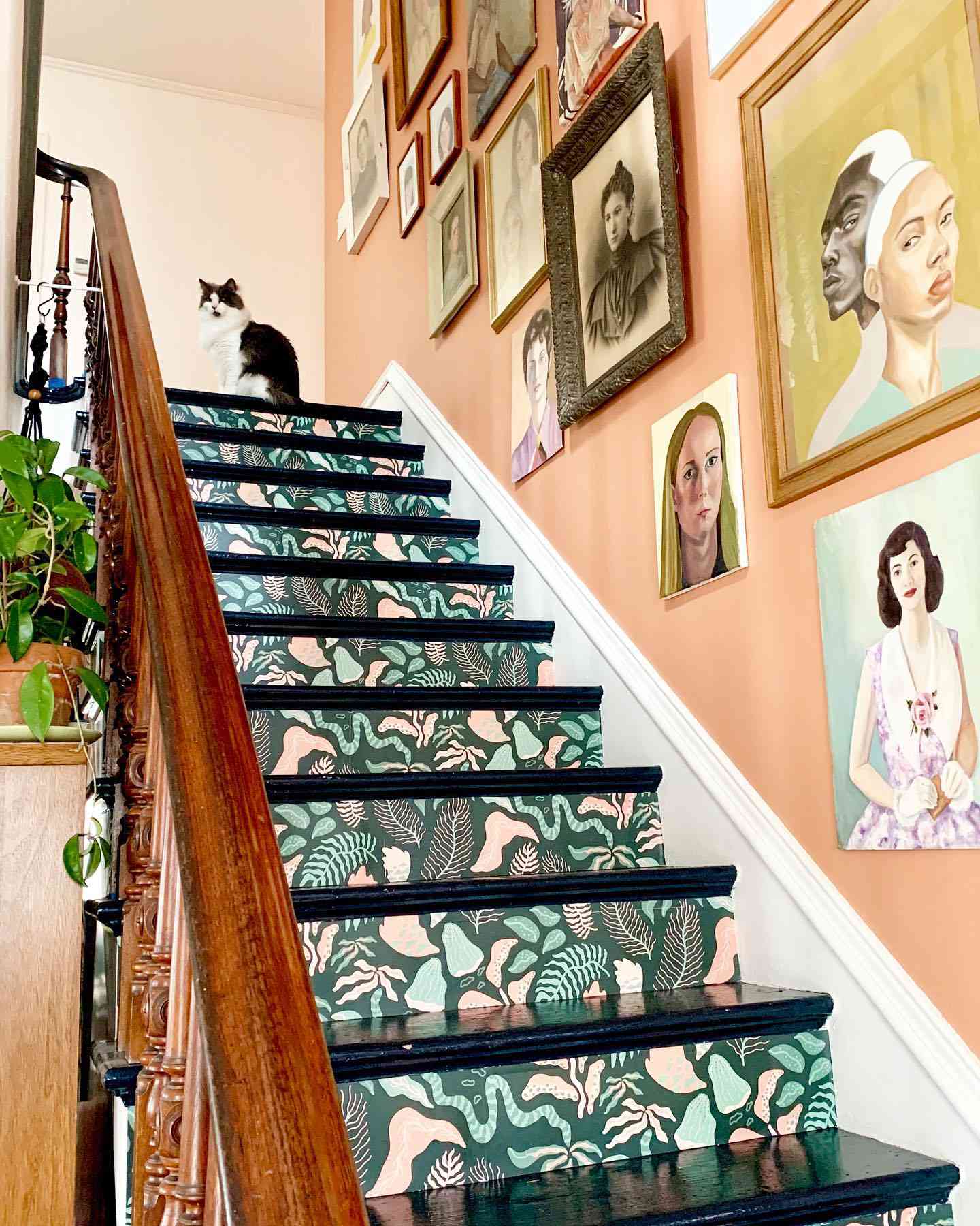 Sarah K Benning / Frida Clerhage wallpapered stairs