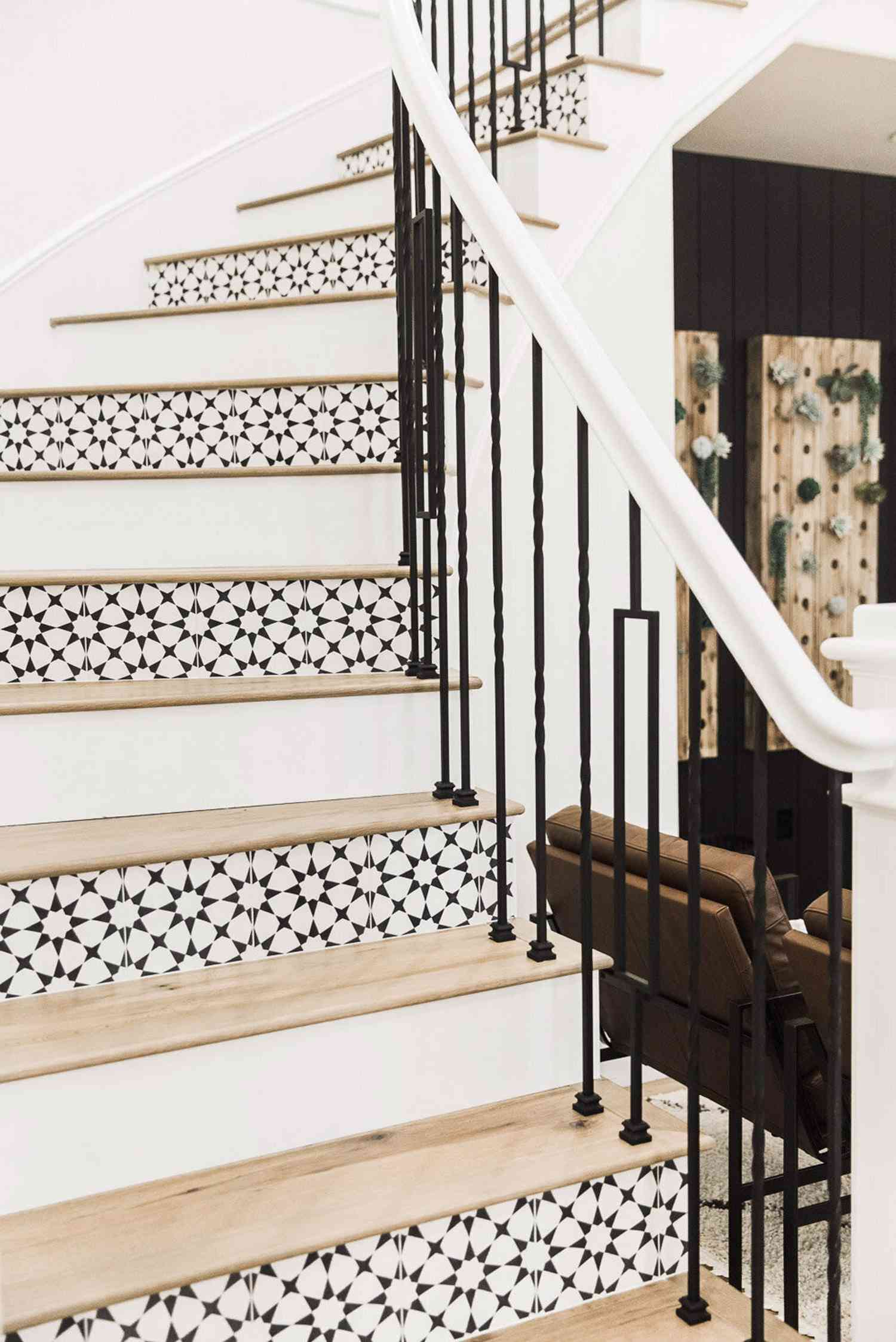 Rebecca Rollins geometric tile stair