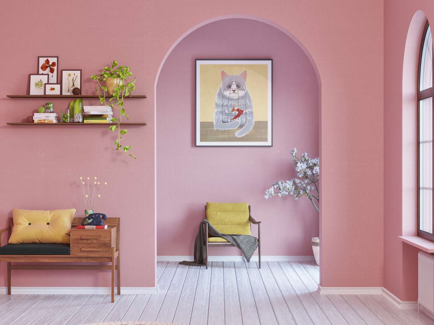 Pink interior