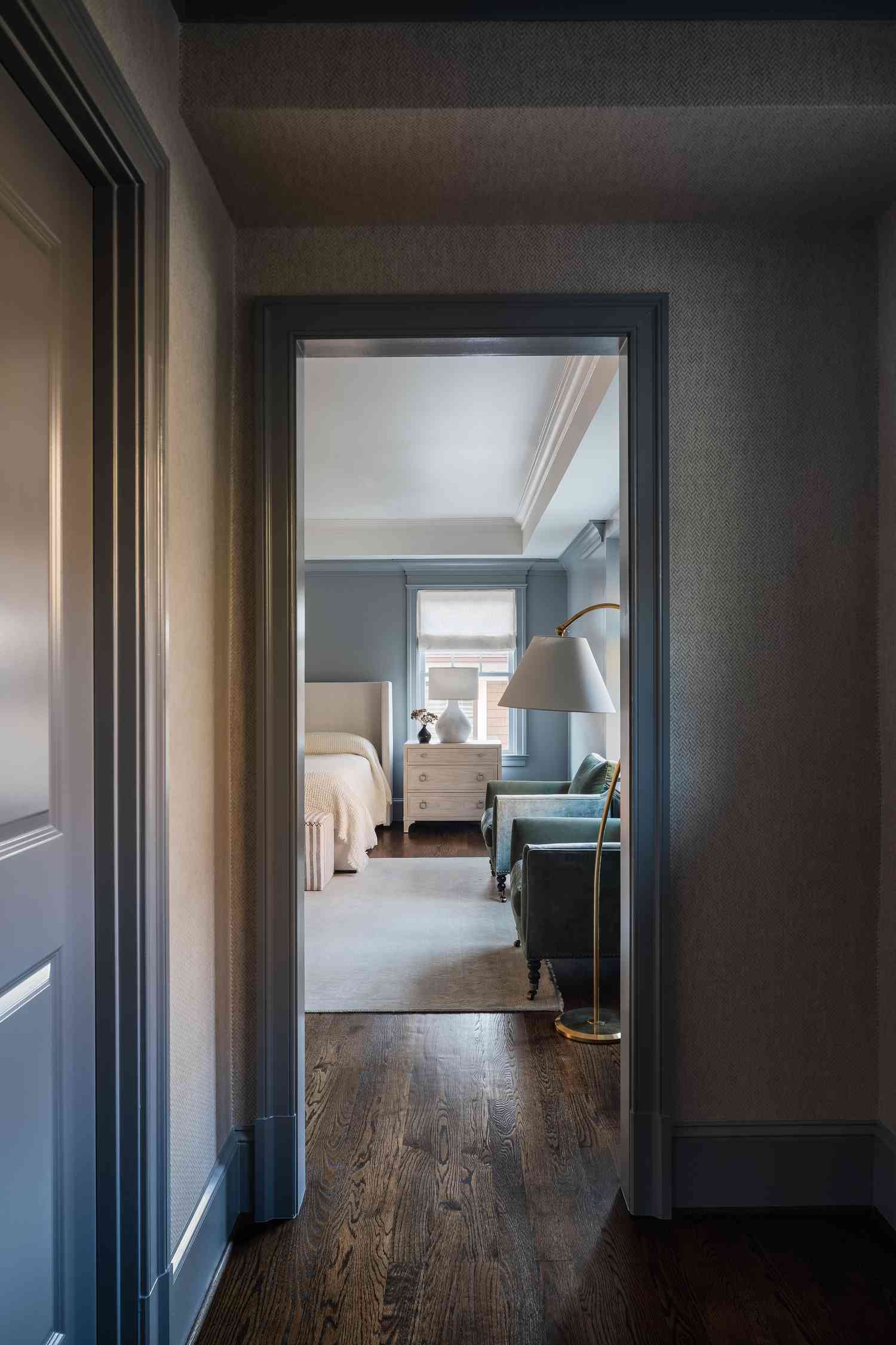 Smoky blue gray door