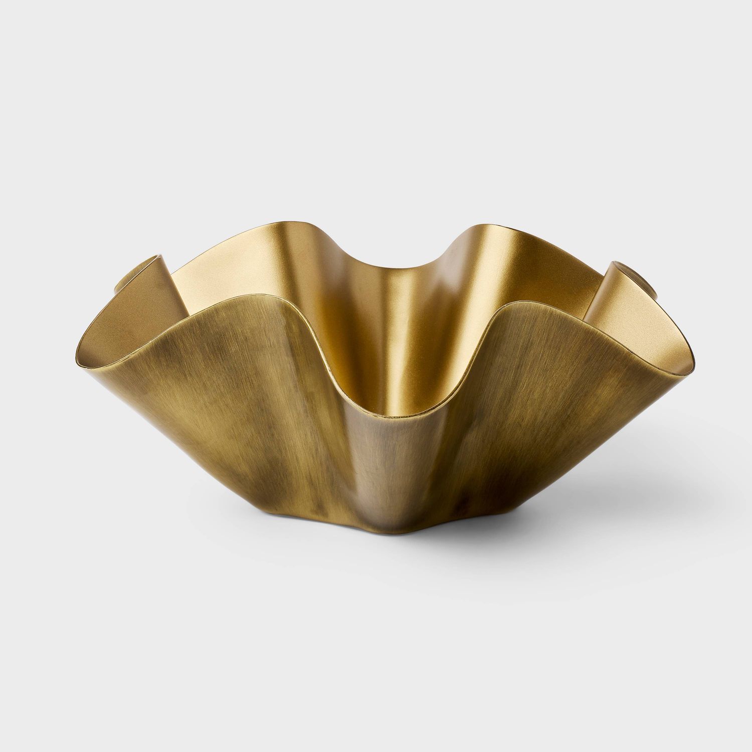 Metallic gold ruffle bowl
