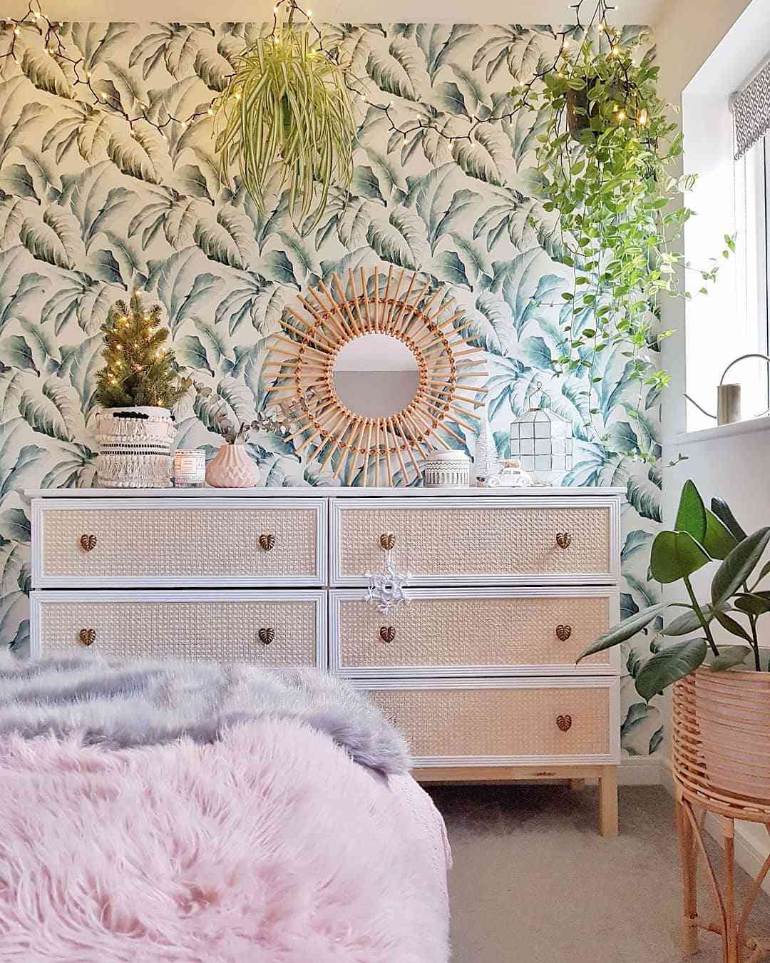 rattan Ikea dresser hack